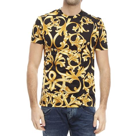 versace gold floral shirt|Versace collection men shirt.